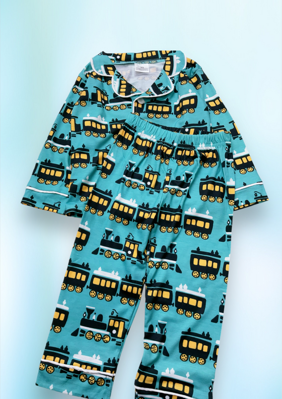 TRAIN PRINTED PAJAMAS SET. LC-PJ-2115634 SOL