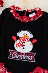 Christmas snowman applique ruffle top & leggings. OFG50143022SOL