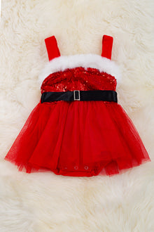  Sequins & tulle Miss Santa baby onesie. RPG50133090 NAY