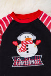 Christmas embroidered snowman boys romper. RPB50143009 WEN