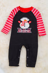 Christmas embroidered snowman boys romper. RPB50143009 WEN