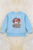 Howdy Christmas" Lt. Blue Christmas sweatshirt for girls. TPG50133023 LOI