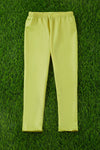 green satin silk stretchy leggings. PNG25153118 LOI