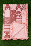 PINK SHERIF MULTI-PRINTED BABY BLANKET. 35" BY 35" BKG25153022