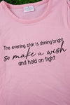 Pink graphic tee shirt. TPG25153071 SOL