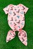 Coral western printed baby blanket. PJG25153026