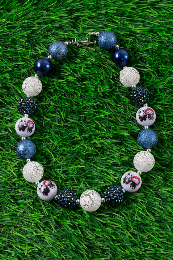 Navy blue Character printed bubble necklace. 3PCS/$12.00 ACG40153041