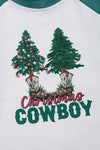 Christmas cowboy" Boys long sleeve raglan. TPB50143010SOL