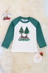 Christmas cowboy" Boys long sleeve raglan. TPB50143010SOL