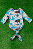 Wild Bison printed  infant gown. PJB65153005 M