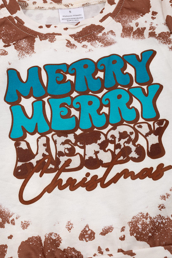 Merry Merry Merry Christmas graphic sweatshirt. TPG50153016 JEA