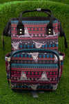 bull skull with geometric print diaper bag. BBG25153045