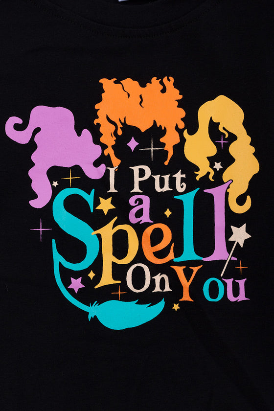 I put a spell on you" Black  sweatshirt w/ purple sequins. OFG40113042AMY