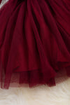 Deep burgundy cotton top & tulle skirt /dress. DRG65113089 Jean