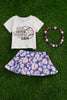 Little sister biggest fan graphic tee shirt & baseball skirt/bloomers. OFG55153009-sol