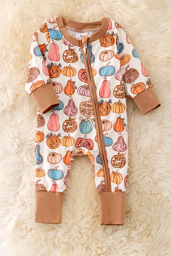 RPG40848 SOL: Happy Halloween printed baby onesie.