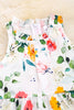 Floral printed girls dress with ruffle. DRG40102 SOL