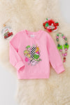 TPG41234 LOI: Pink character printed sweater.