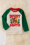 TPB40532 SOL: Howdy Santa printed boys shirt.