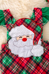 RPG40807 LOI: Santa applique plaid romper.