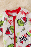 RPB40324 amy: Boys Gri*** Christmas character printed baby onesie.