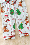 PJG40187 LOI: Santa printed unisex pajamas set.