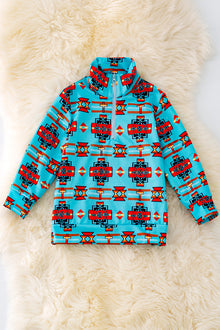  TPB40218 SOL: Boys aztec pullover sweatshirt.