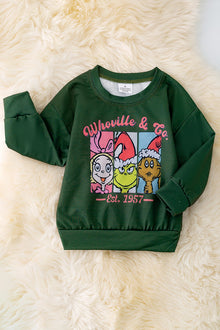  TPG40278 AMY: "Whoville & co" Graphic printed girls sweatshirt.🎄