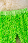 PNG40115 AMY: Neon green sequins bell bottoms.