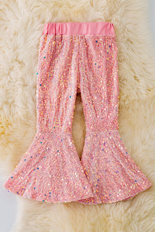  PNG40116 AMY: Blush sequins bell bottoms.