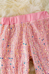 PNG40116 AMY: Blush sequins bell bottoms.