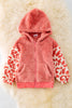 TPG40284 JEA: Animal printed zip up jacket with hoodie.