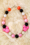 Multi-Color bubble necklace w/characters. 3PCS/$15.00 ACG40502 S