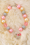 Multi-Color bubble necklace w/character pendant. 3pcs/$15.00 ACG40500 S