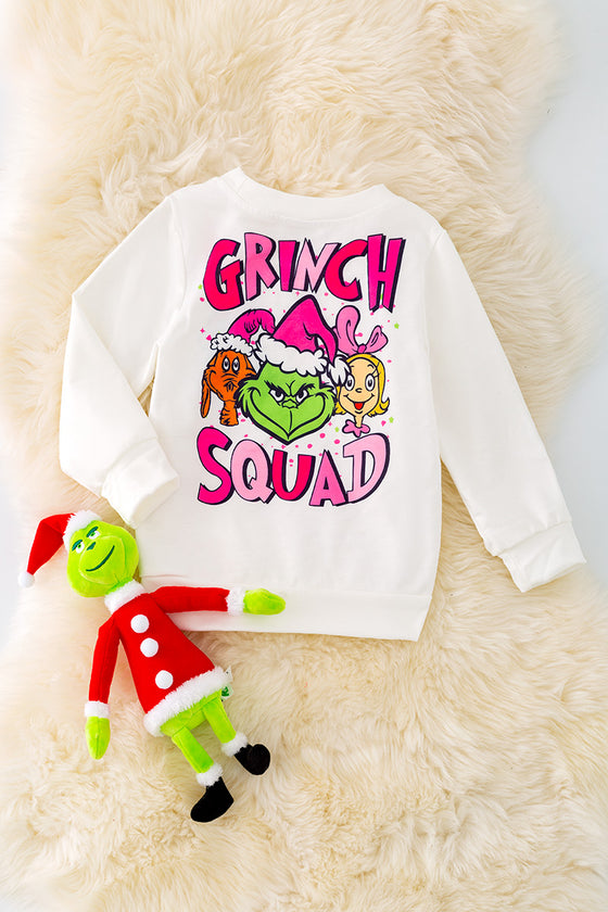 TPG40276 sol: Christmas Character printed sweatshirt. (front & back)🎄