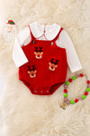 Deer embroidery baby onesie with undershirt. RPG40736 SOL