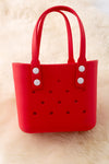 (Girls Beach bag) Cute rubber made tote/beach bags! Available in 8 colors.