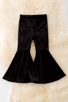  Black velvety bell bottoms. PNG40630 SOL