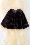 TPG40413 LOI: Black faux fur cozy jacket.