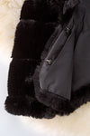 TPG40413 LOI: Black faux fur cozy jacket.