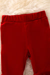 PNG40628 NAY-Faux velvety red bell bottoms.