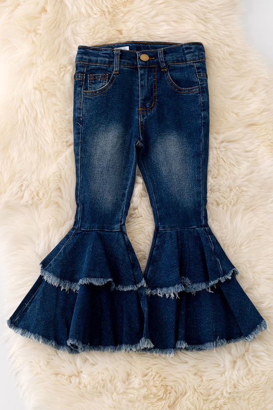 PNG50011 SOL -Double layer denim bell pants.