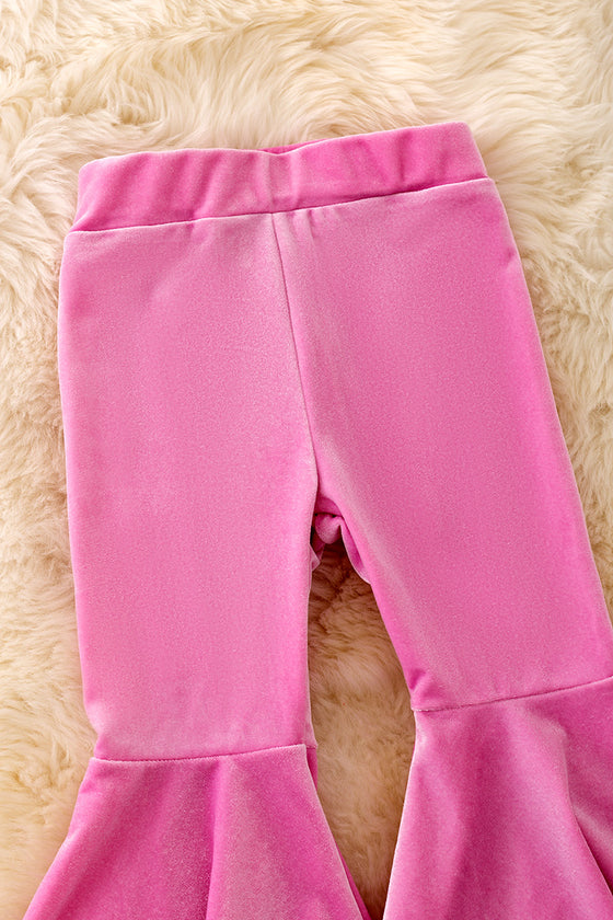 PNG40629 JEA- Geranium Pink velvety bell bottoms.