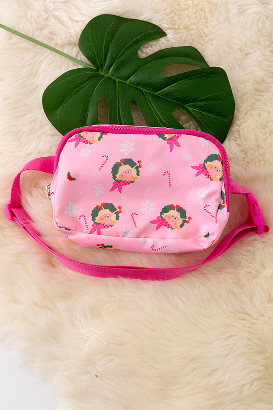 Christmas printed fanny packs available in 5 prints.