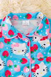 Kitty & strawberry pajama 2 piece set. PJG40080 AMY