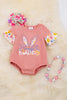 Snuggle Bunny" Blush cotton made baby onesie. RPG20144004 NAY