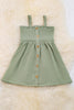 Dusty green 100%cotton smocked dress. DRG20204005-LOI