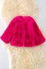 TPG40415 amy: Fuchsia faux fur cozy jacket.