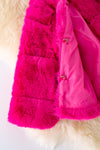 TPG40415 amy: Fuchsia faux fur cozy jacket.