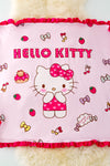 B-2 35 X 35 Kitty printed baby blanket w/ruffle trim.